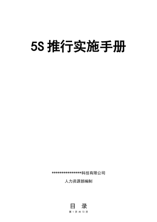 5S推行实施手册