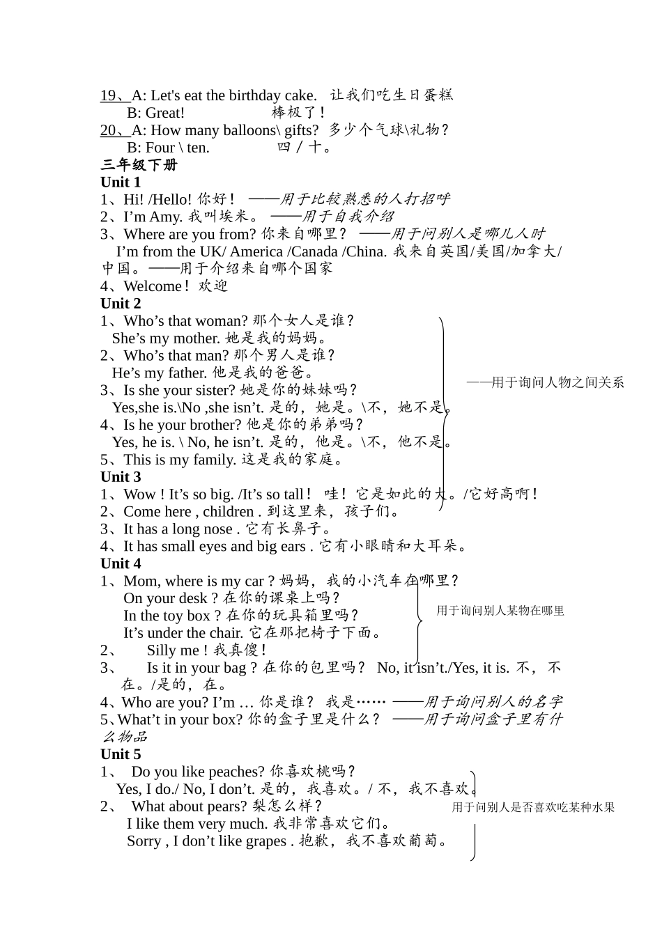 新PEP小学英语重点语法和句型_第2页