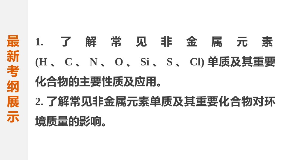 【考前三个月】2015届高考化学（人教通用）考前专题复习课件：专题4+常见非金属元素及其化合物（共83张PPT）_第2页