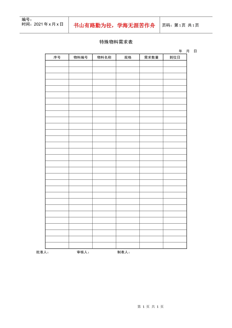 特殊物料需求表_第1页
