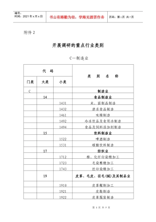 2开展调研的重点行业类别-国家安全生产监督管理总局