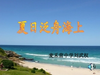 夏日泛舟海上