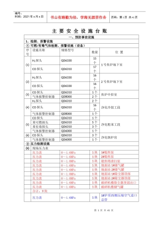 安全设施台账（DOC38页）