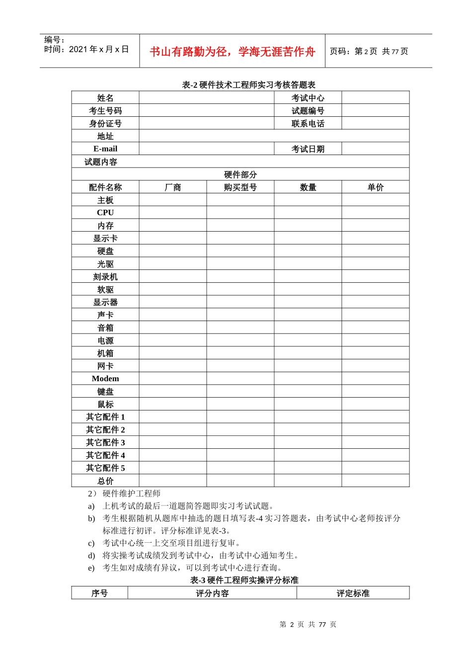 硬件技术工程师认证模拟试卷_第2页