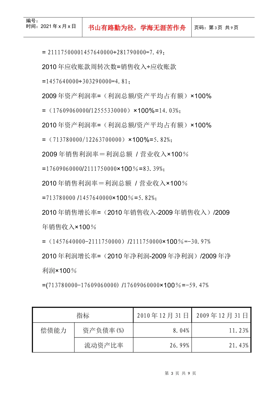财务成本管理作业_第3页