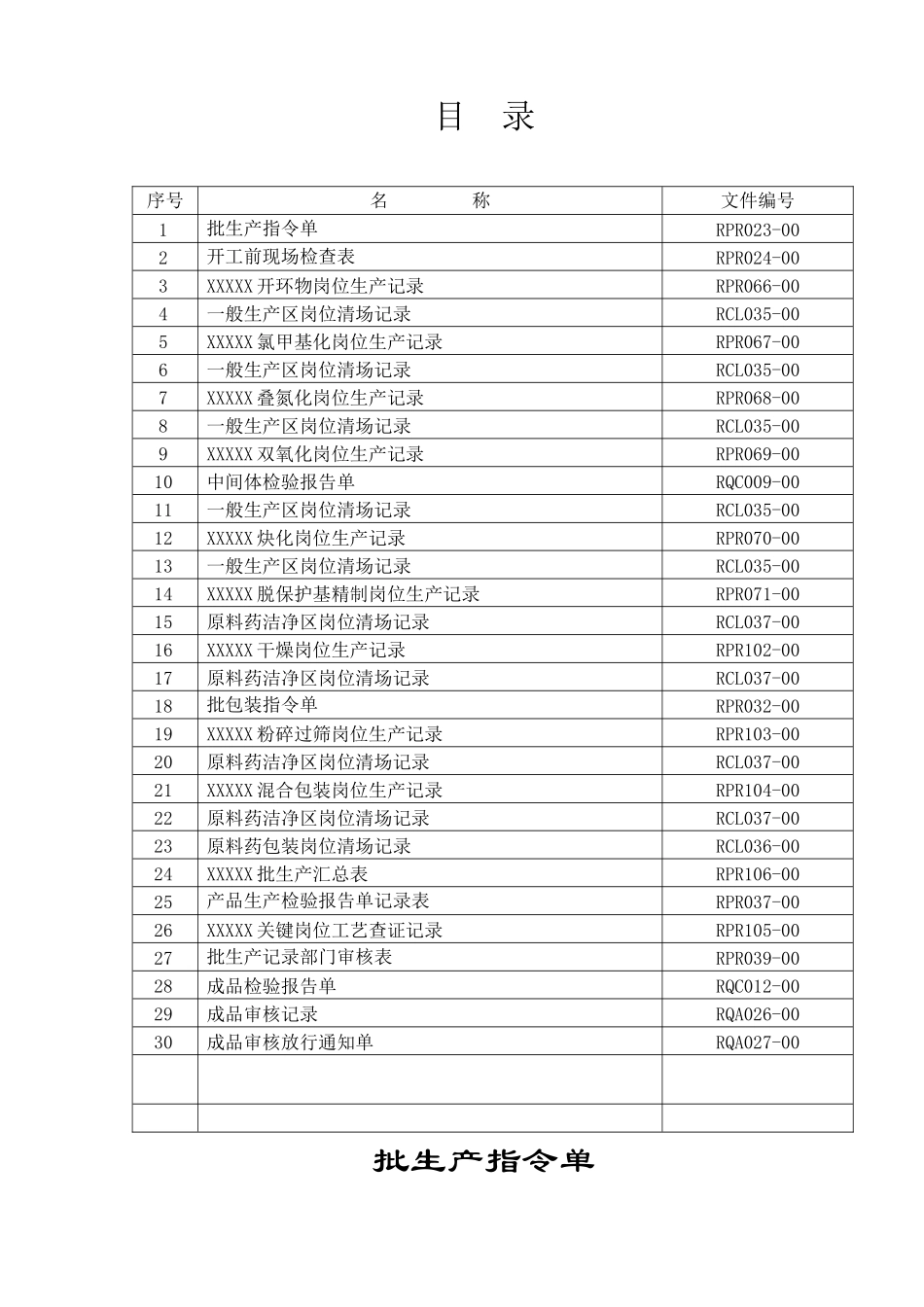 某公司某批生产记录表_第3页