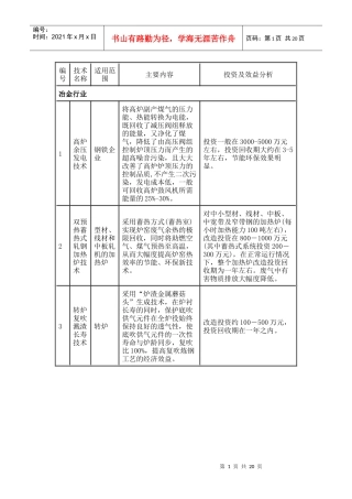 国家重点行业清洁生产技术导向目录第二批