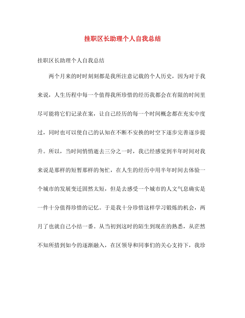 挂职区长助理个人自我总结 _第1页