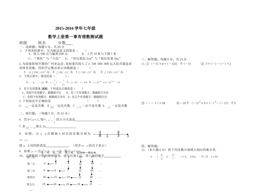 第一章有理数单元测试2_第1页