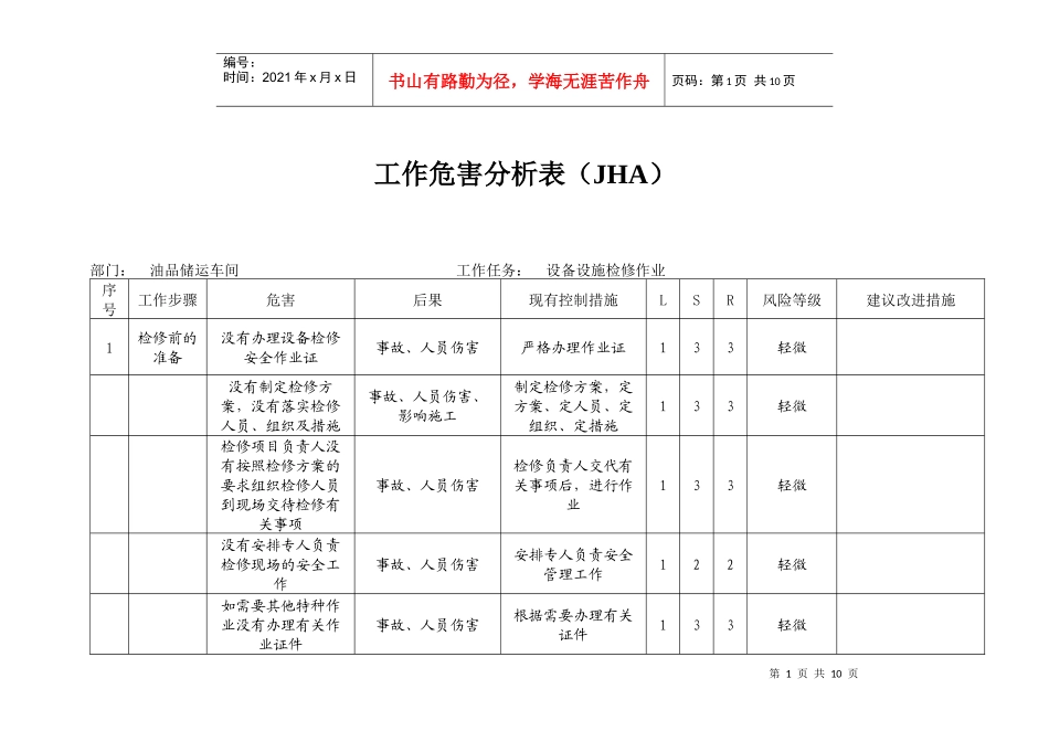 设备设施检修作业_第1页