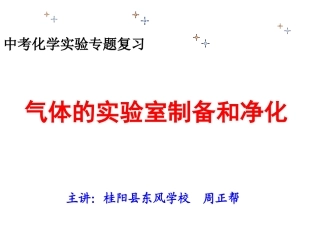 中考复习——气体的实验室制取和净化