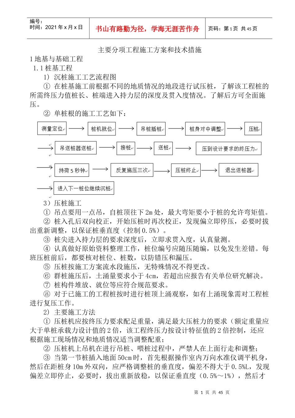 3、主要分项工程施工方案和技术措施_第1页
