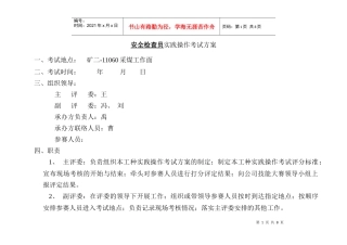 安全检查员实操方案