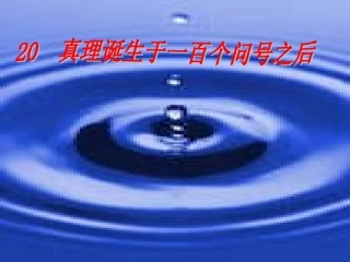 真理诞生于一百个问号之后 (2)