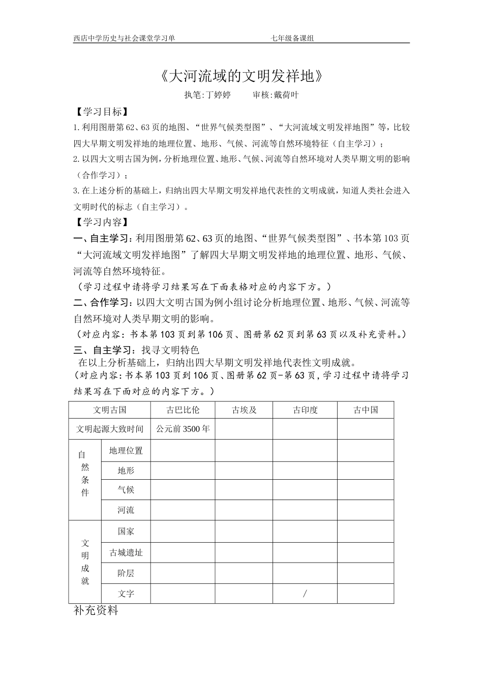 大河流域文明发祥地学习单5_第1页