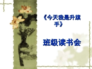 今天我是升旗手