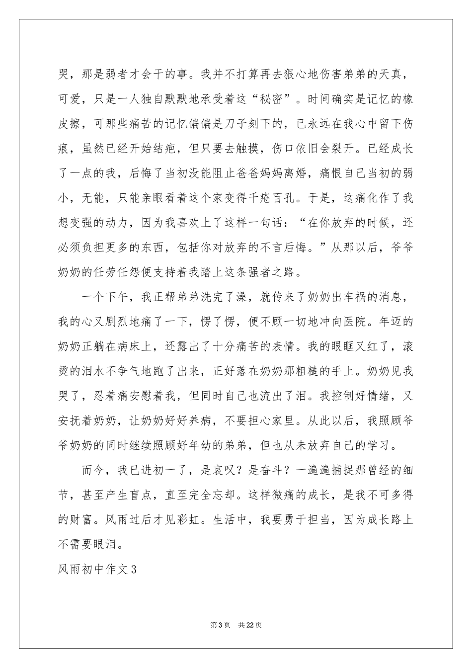 风雨初中作文_第3页