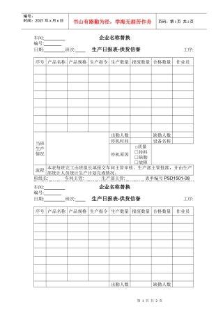 1501-08生产日报表