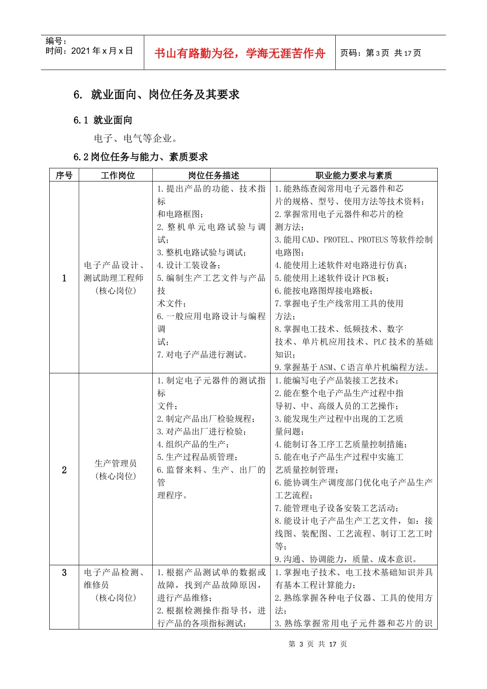河源职业技术学院专业教学标准_第3页