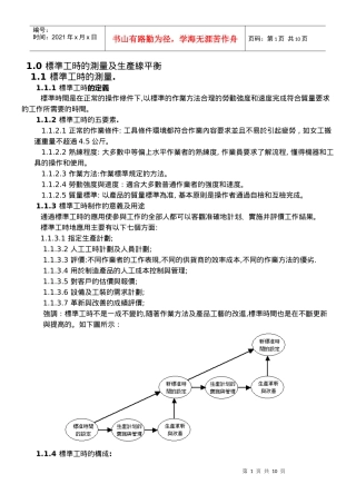 HMD IE 工作手册-标准工时与生产线平衡(FK)-A
