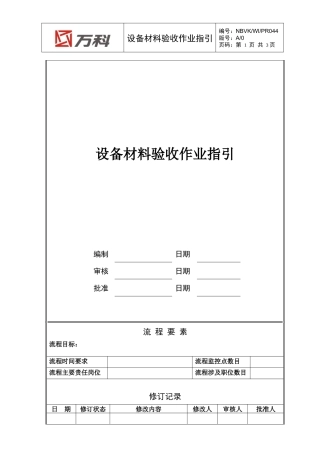 NBVK-WI-PR044设备材料验收作业指引