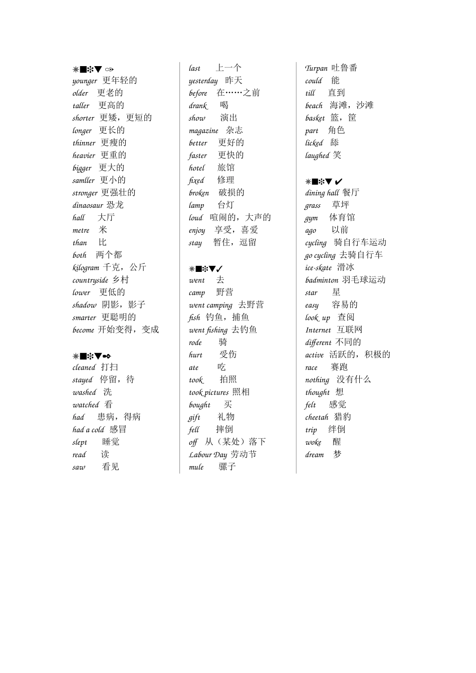 新六下英语单词句子表_第2页