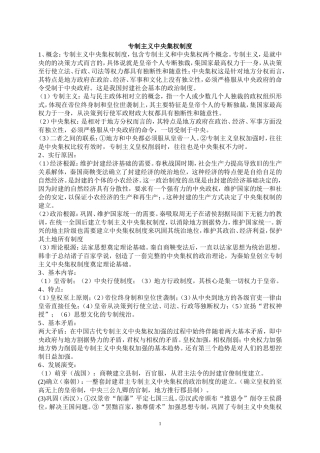 专制主义中央集权制度
