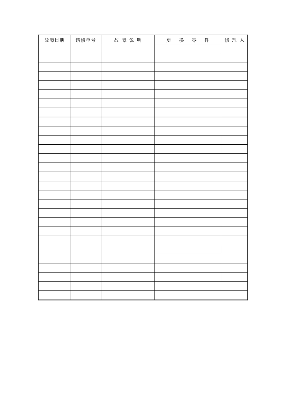 设备修理保养情况记录卡_第2页