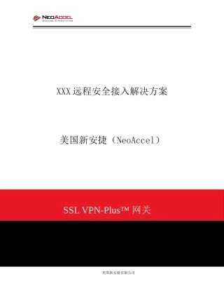 XXX远程安全接入解决方案-NeoAccelSSLV