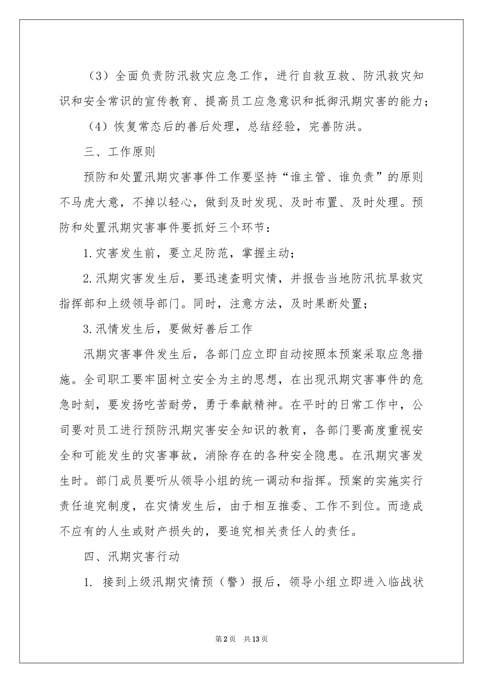 防汛安全应急预案_第2页