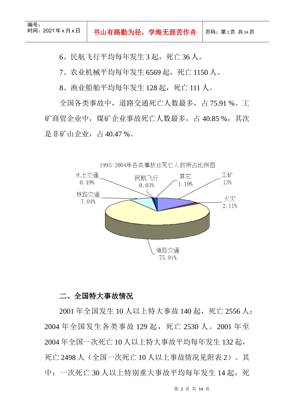 我国安全事故统计分析_第2页