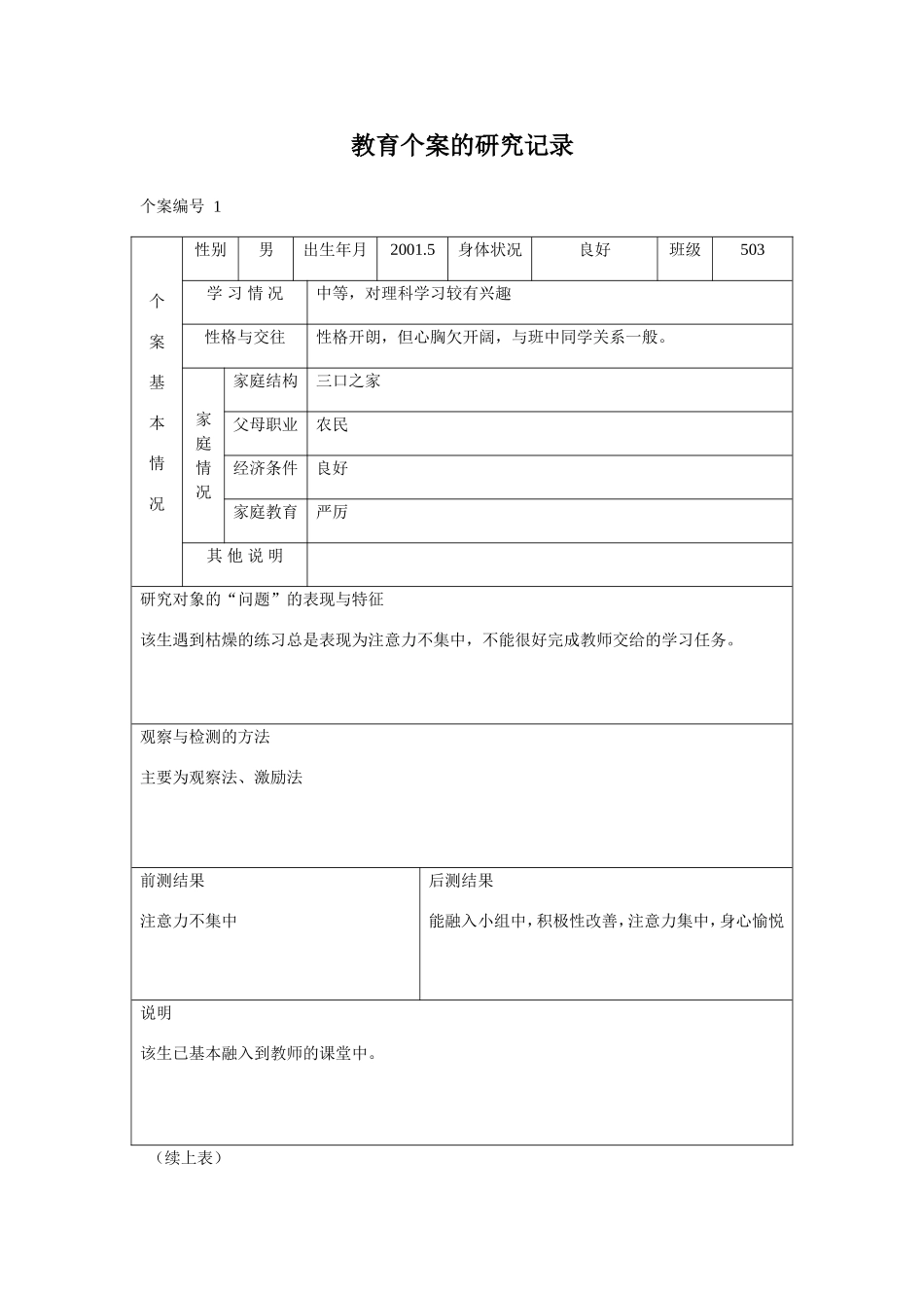 教育个案的研究记录_第1页