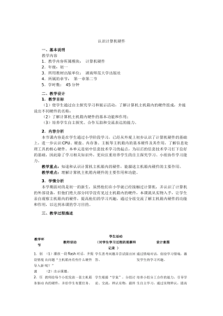 认识计算机硬件