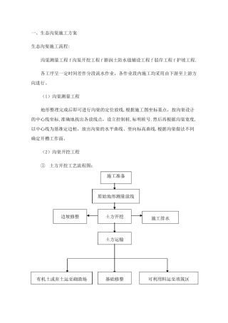生态沟渠施工方案
