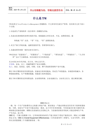 什么是TPM