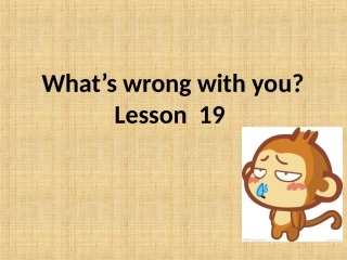 英语五下Unit4《What’swrongwithyou》