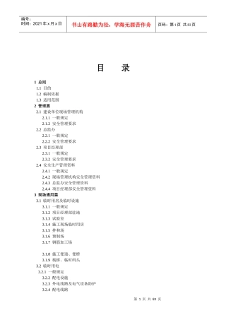 现场安全管理(路桥)