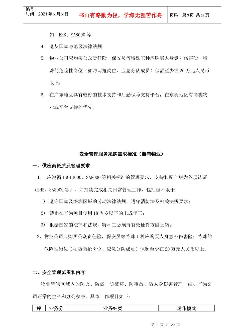 XX技术有限公司东莞南方工厂一期厂房项目—安全管理标准_第3页