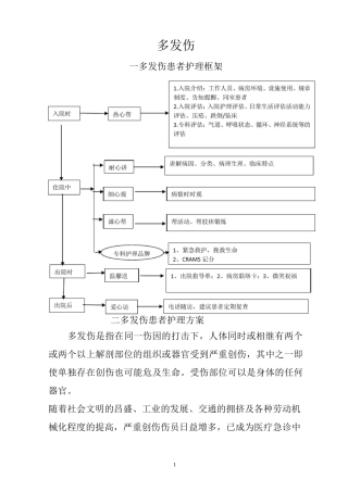 多发伤疾病护理常规新版