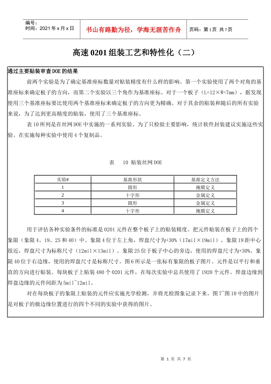 高速0201组装工艺和特性化（二）_第1页