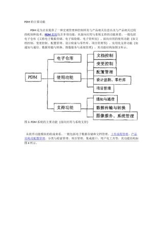 PDM的主要功能