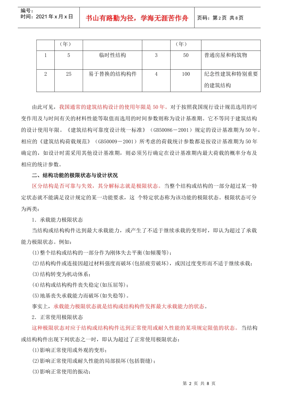 XXXX二级建筑师精讲班讲义-建筑结构与建筑设备1_第2页