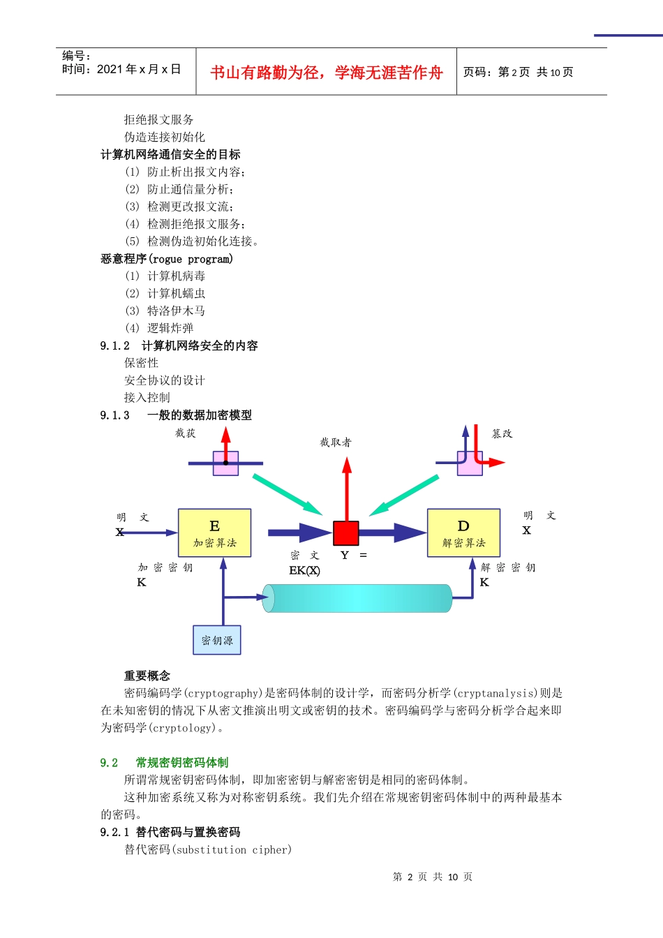 计算机网络的安全(4学时)_第2页