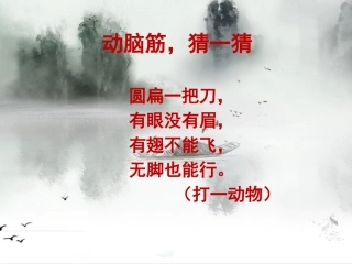 用彩墨画鱼课件