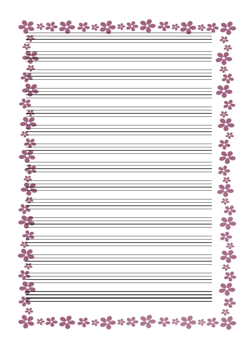 英语四线三格(带花边)_第1页