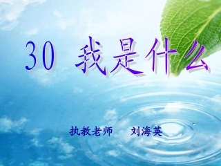 人教版二年级语文__30我是什么__公开课课件