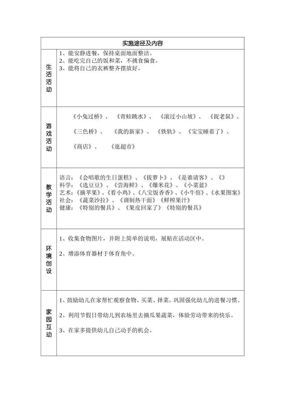 主题活动计划小饭桌_第2页