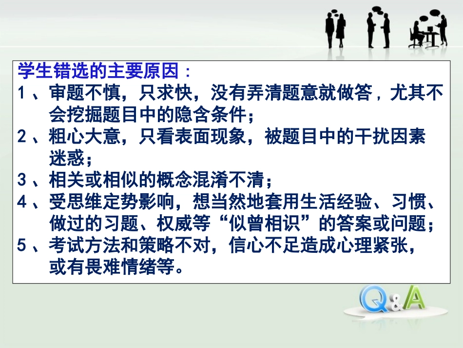 2016届解法指导：选择题解题技巧（来高生物）_第2页