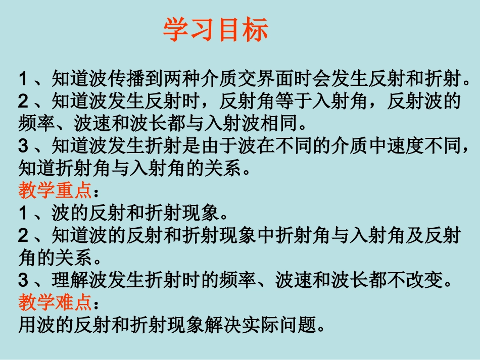 （3—4）惠更斯原理+波的反射与折射_第3页