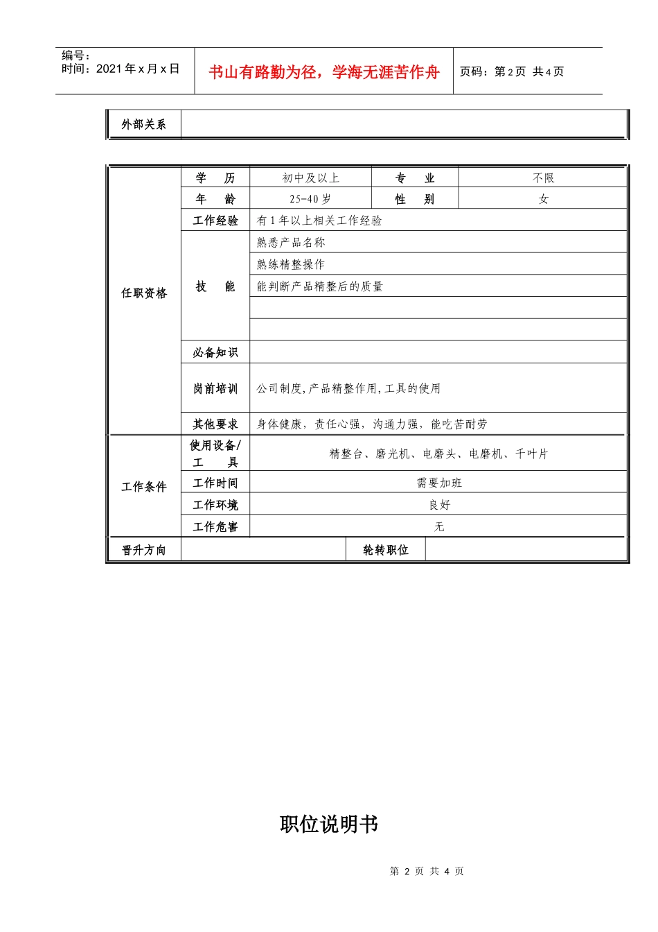 精整组长岗位职责说明_第2页